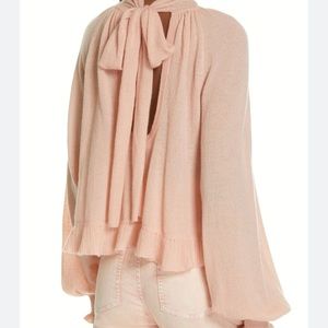 Ulla Johnson Cashmere Clover Tie Neck Sweater Small